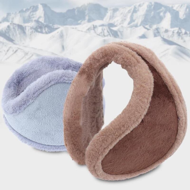 Winter Thicken Fleece Earmuffs Ear Warmers Men Women Soft Plush Ear Muffs Outdoor Windproof Wear Earmuffs for Sports Daily Wear