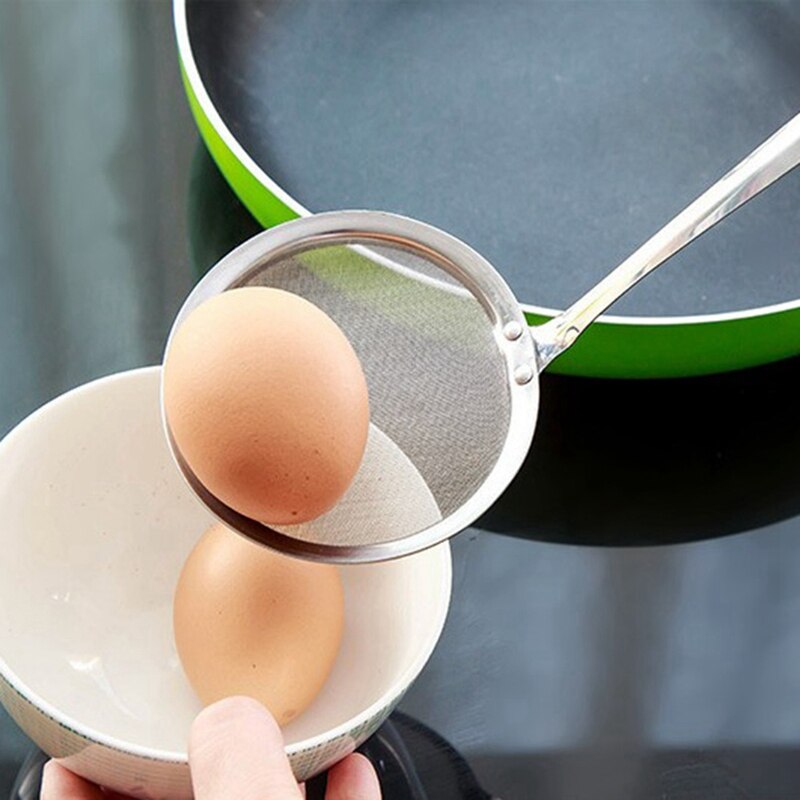 Durable Multi-functional Filter Spoon With Clip Food Kitchen Oil-Frying Filter Stainless Steel Clamp Strainer Kitchen Tools