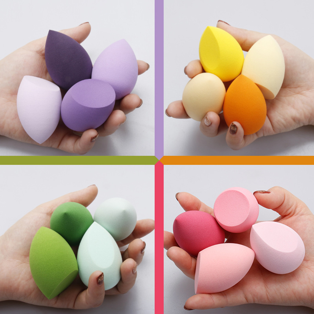 4/8pcs Beauty Egg Gourd Water Puff Makeup Egg Colorful Cushion Cosmestic Sponge Puff Wet and Dry Use Beauty Tool Set
