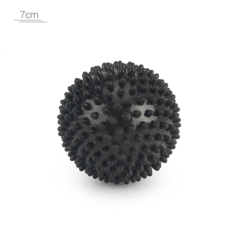 Hård yoga boll fitness massage boll muskel sport verktyg yoga träning träning bollar: Svart 7cm