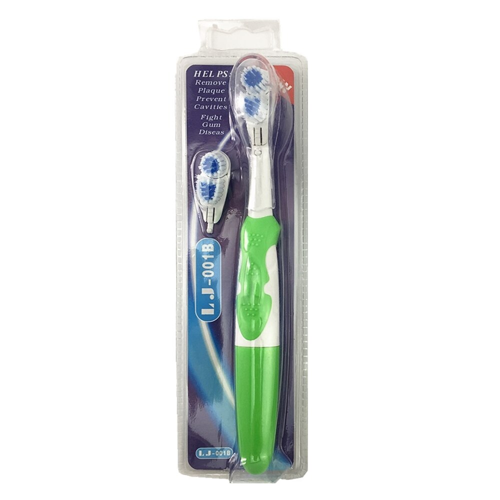 Elektrisk tandbørste med 2 stk tandbørstehoveder  + 4734 elektrisk tandbørstehoved: Grøn