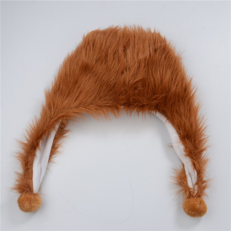 Novelty Animal Lion Hat Cosplay Cap Unisex Fit Adult Soft Warm Hats