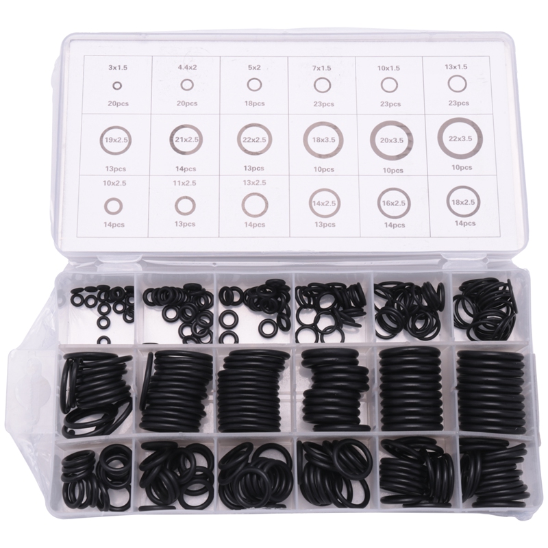 279 pces o-ring vedação de borracha classificação preto o-ring vedação conjunto nitrilo gaxeta do carro