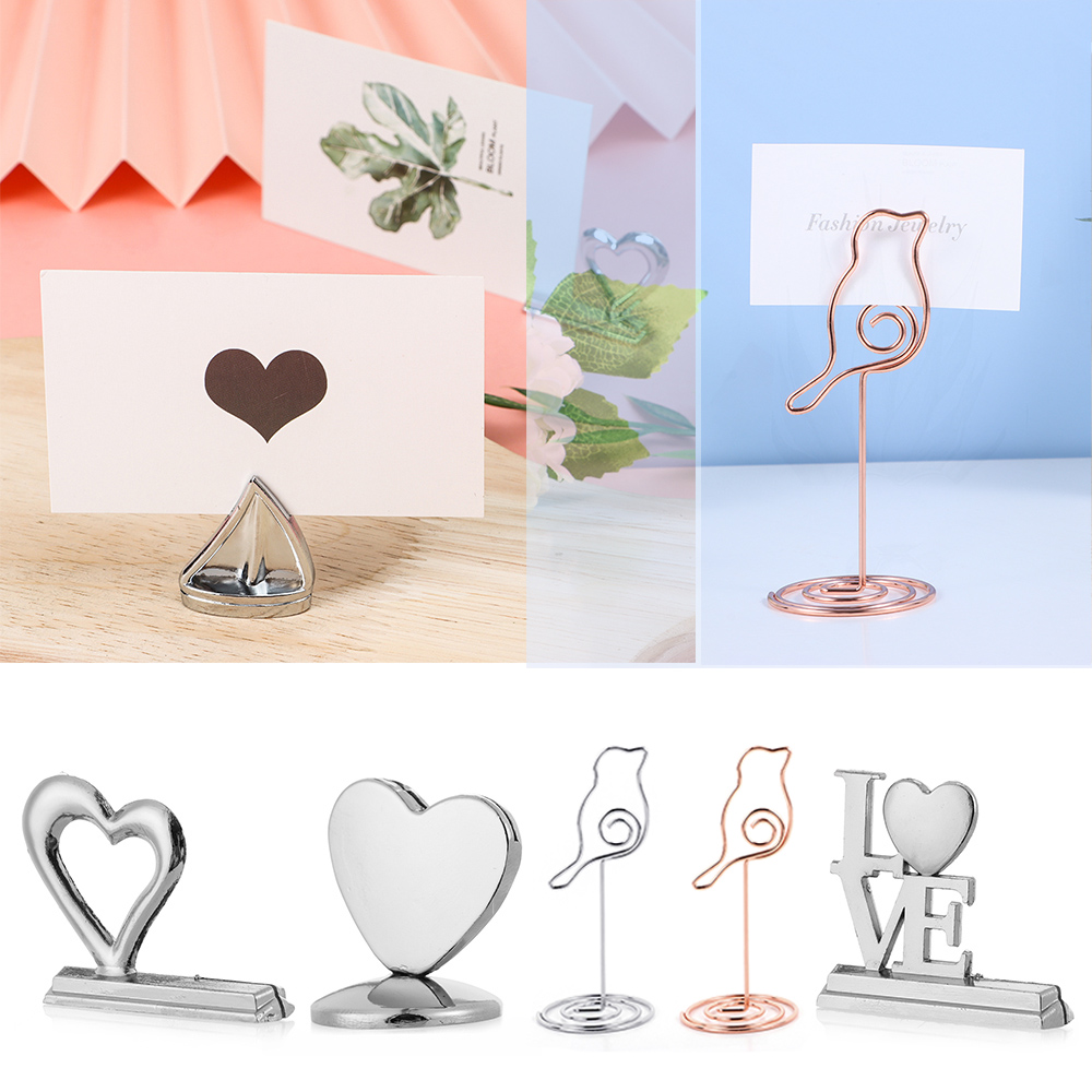 Wedding Table Number Holder Stands Name Seating Labels Placecard Clips Photo Cards Display Stand for Anniversary Party