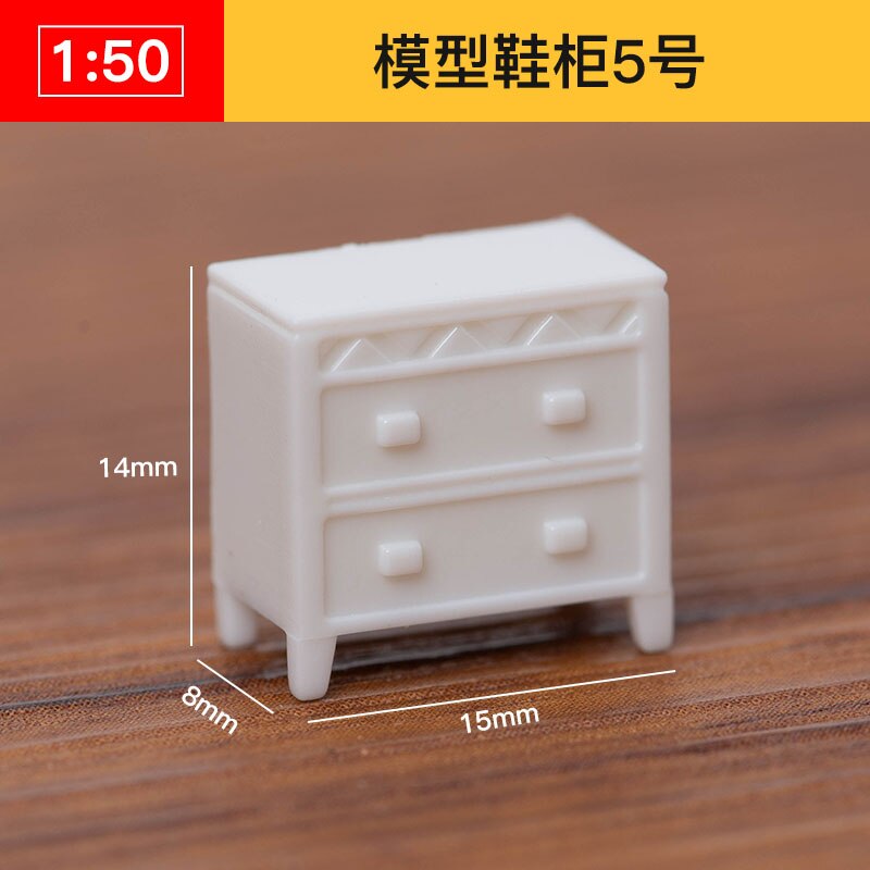 Diy 1:50 Schaal Miniatuur Sofa Stoel Tafel Kast Plank Kast Model Poppenhuis Meubels Decor Diy Speelgoed: No19 4pcs