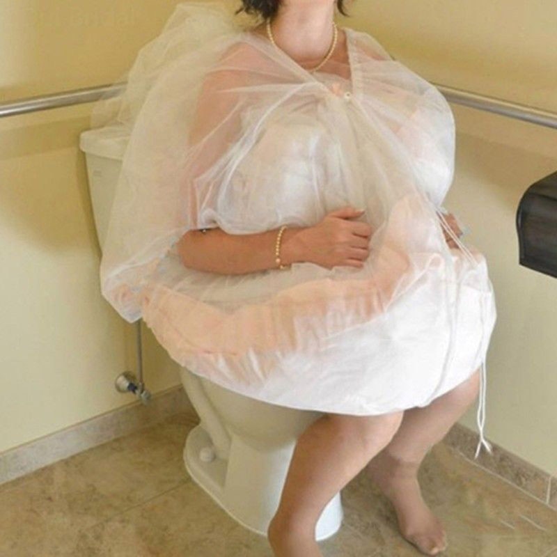 Weiß Neue Braut Hochzeit Kleid Petticoat Unterrock Sparen Sie Von der Toilette Wasser Sammeln Felsen Unterhose Kumpel