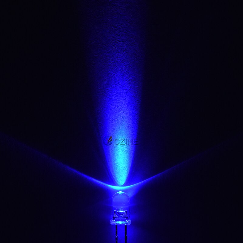 1000pcs/bag Czinelight Clear Lens 5mm Led Emitting Diode Red Yellow Blue Green White Pink Purplele: Blue