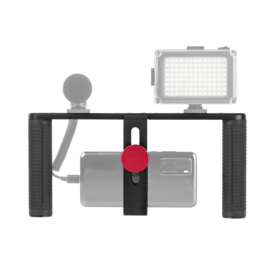 Dual Handheld Gimbal Extension Handle Grip Mounting Bracket Stabilizer for Mobile Phone DSLR Cameras Photo Studio Accessories