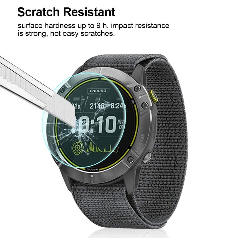 10 Stuks Screen Protector Voor Garmin Enduro Ronde Smart Horloge Anti Shatter Gehard Glas Beschermende Film