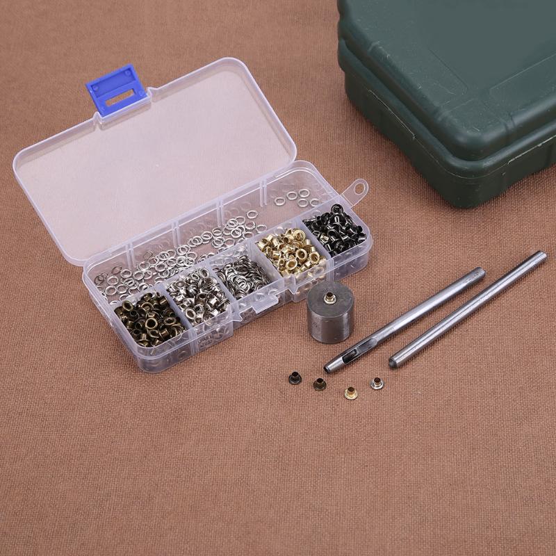 3/5/6Mm Grommets Metalen Oogjes Gereedschap Punch Set Gat Luvers Installer Handgereedschap Diy Leather Craft kleding Accessoires