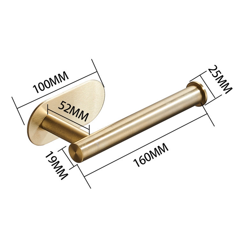 Bathroom Four-Piece Set Robe Hook Towel Rail Bar Rack Bar Shelf Tissue Paper Holder Toothbrush Holder