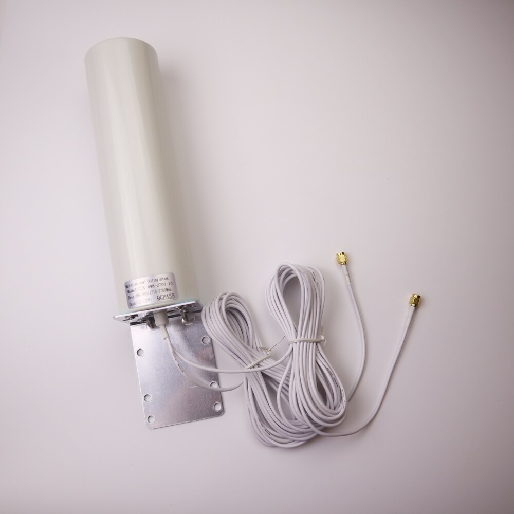 Zqtmax 12dBi Omni Communicatie Antenne CRC9 TS9 Sma 2G 3G 4G Lte Repeater Tv 5M Dual kabel Voor Huawei Xiaomi Zte Wifi Router