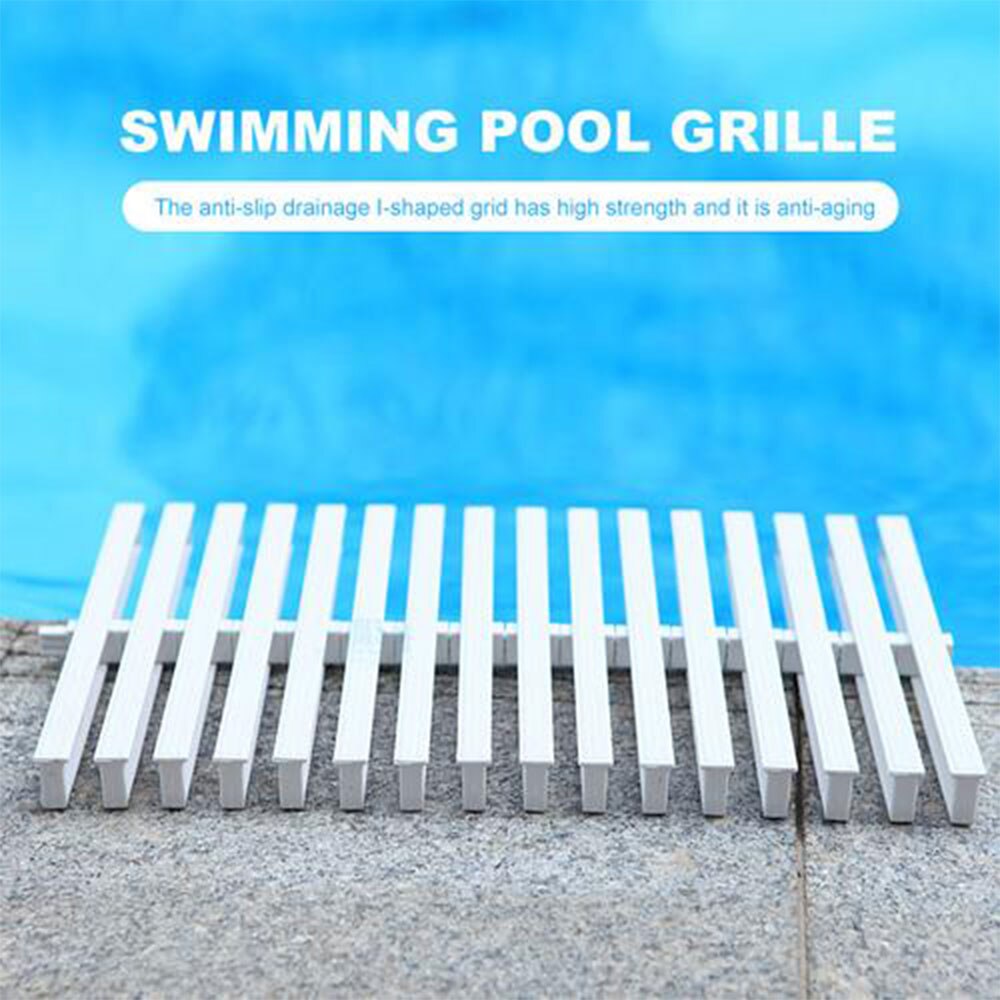 Swimming Pool Overflow Grid Non-slip Board Swimming Pool Water Drain Grille Swimming Pool Equipment in: 20cmx100cm