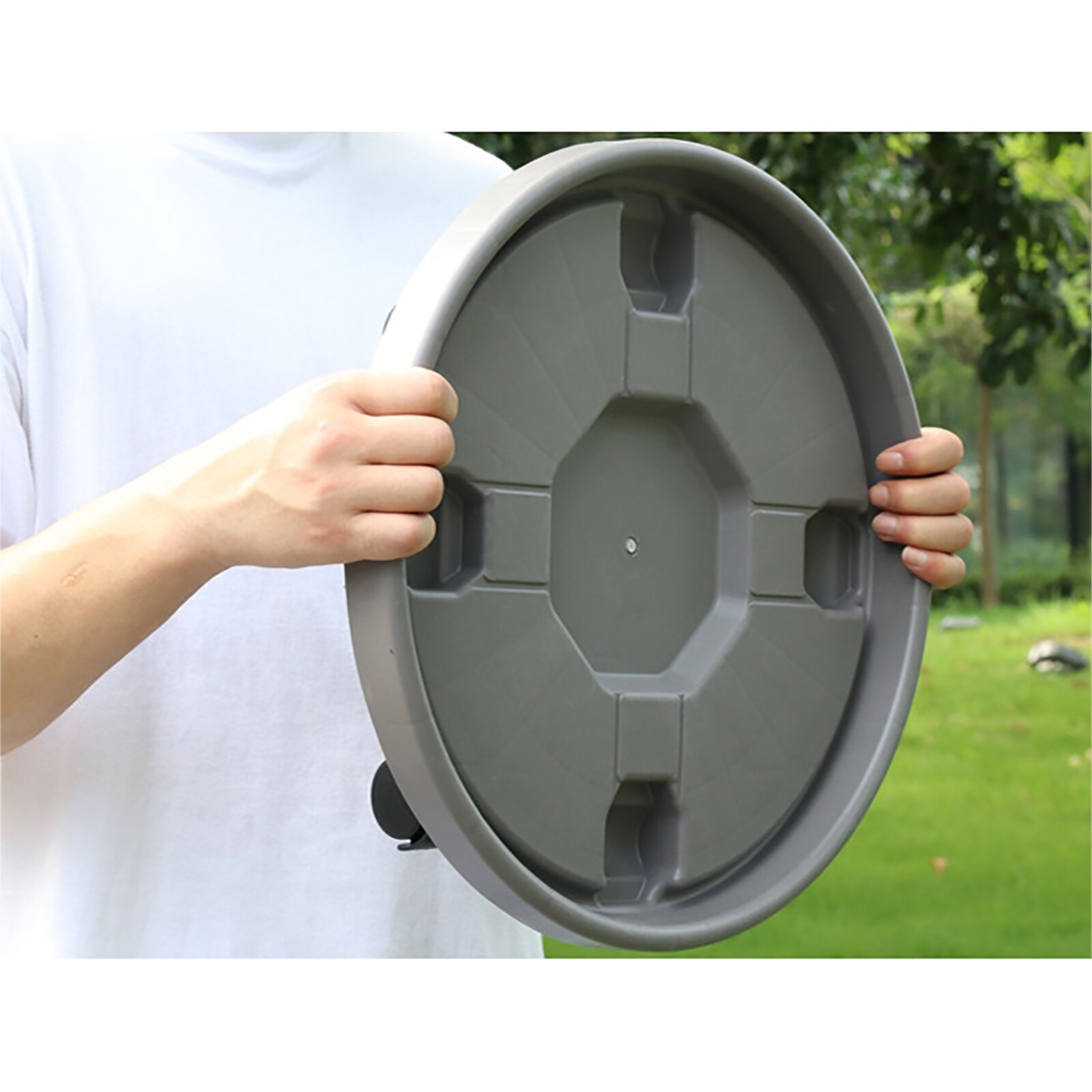 Ronde Bloempot Lade Met Wielen Verdikte Removable Vaas Lade Bodem Houder Draagbare Tuin Pallet Tool Voor Vrouwen Meisjes