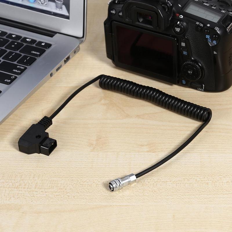 4K to D-tap Power Cable for BMPCC Blackmagic Pocket Cinema Camera Battery 12-17V Coiled Spiral Power Cable Dtap to Weip for BMPC