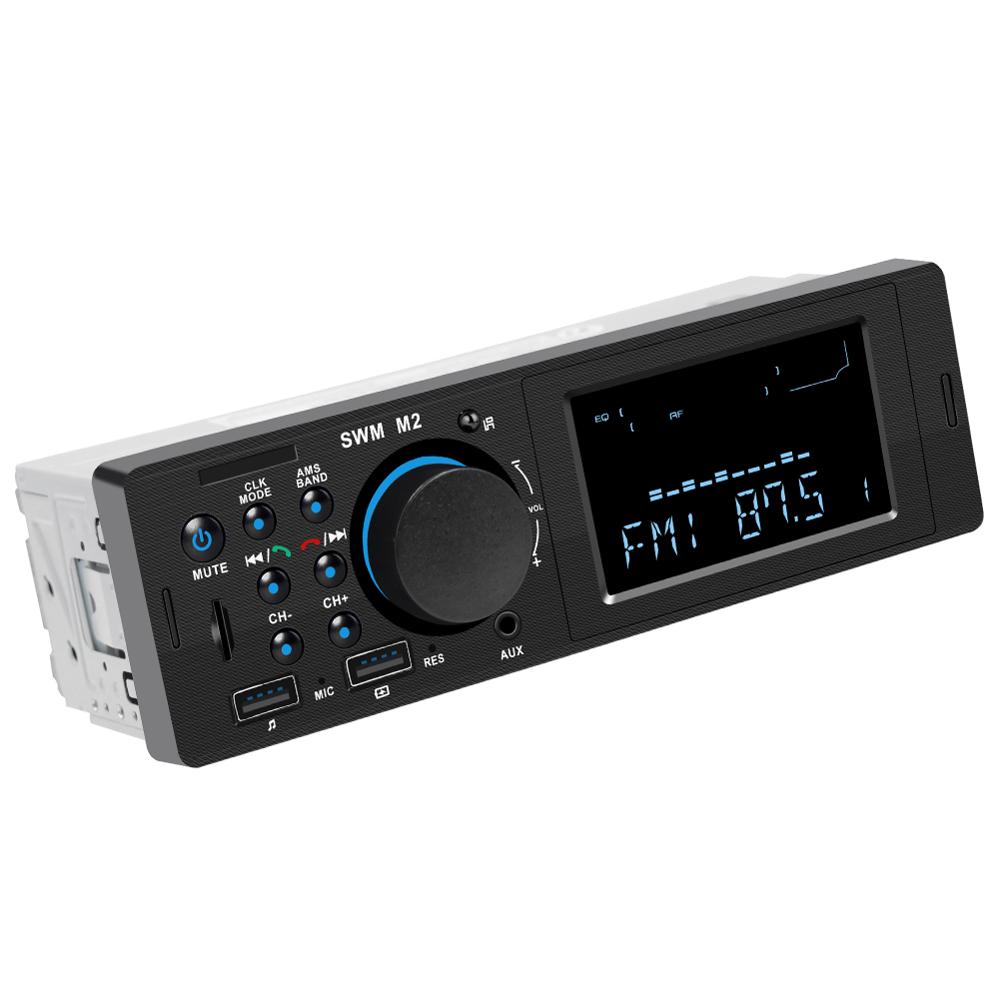 Bilstereo 1 din  mp3 spelare fm musikspelare bluetooth musik radio 4.0 tf aux dubbel usb laddning för ios / android host swm  m2