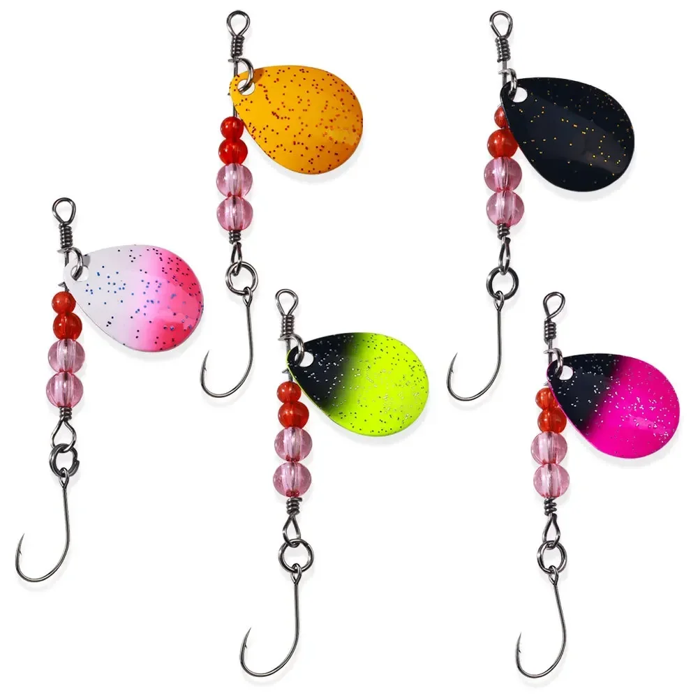 5 teile/satz Löffel Köder Set Angeln Metall Köder Für See Meer Karpfen Bass Wobbler Kleine Mini Spinner Forelle Jig Harte box Kit Zubehör