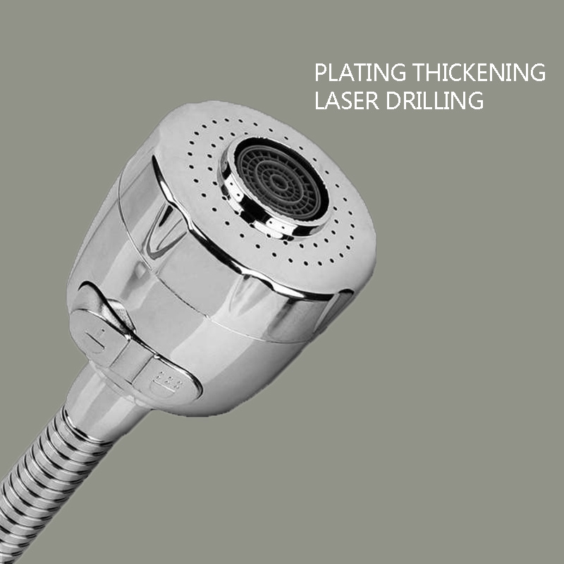 ZhangJi 3 Modes Adjustable Long Flexible Faucet Aerator Rotate Faucet Extender Splash-proof Tap Diffuser Bubbler Shower Nozzle