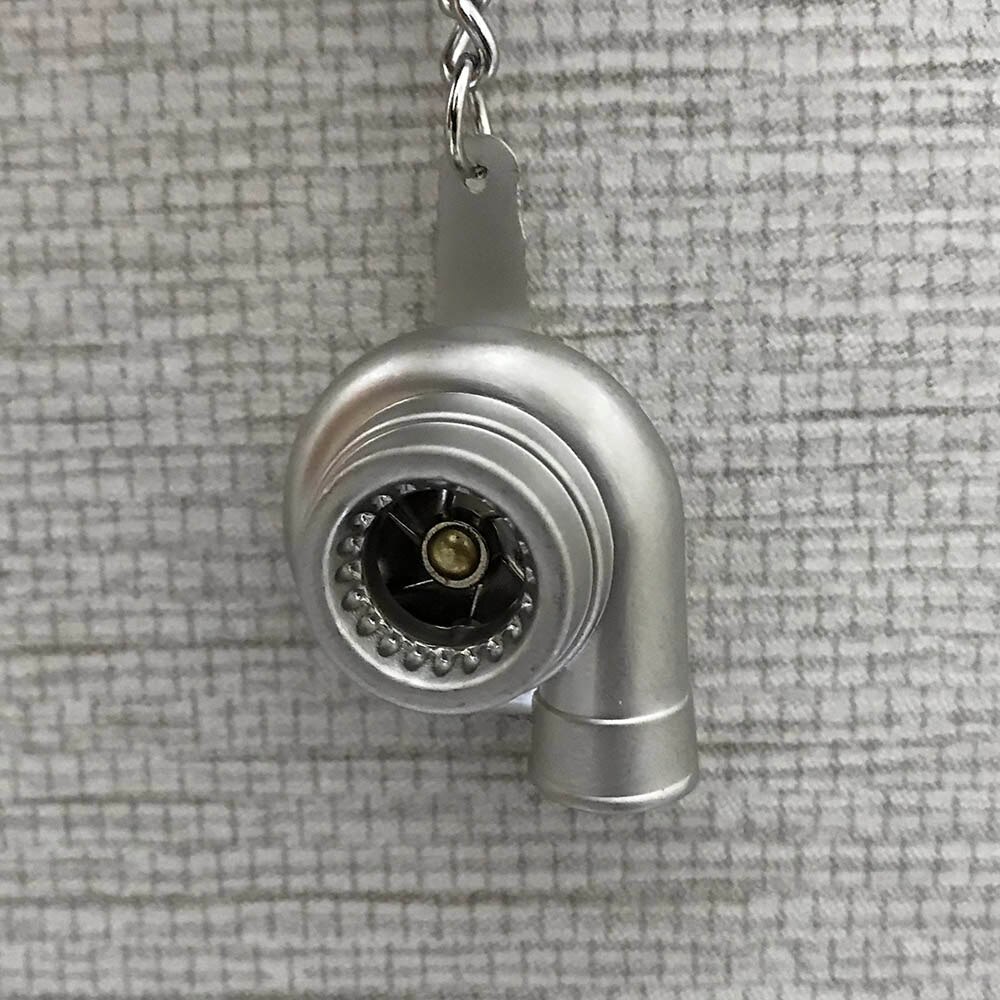 Whistle Sound Turbo Keychain Sleeve Bearing Spinning Auto Part Model Turbine Turbocharger Key Chain Ring Keyfob Keyring: 1