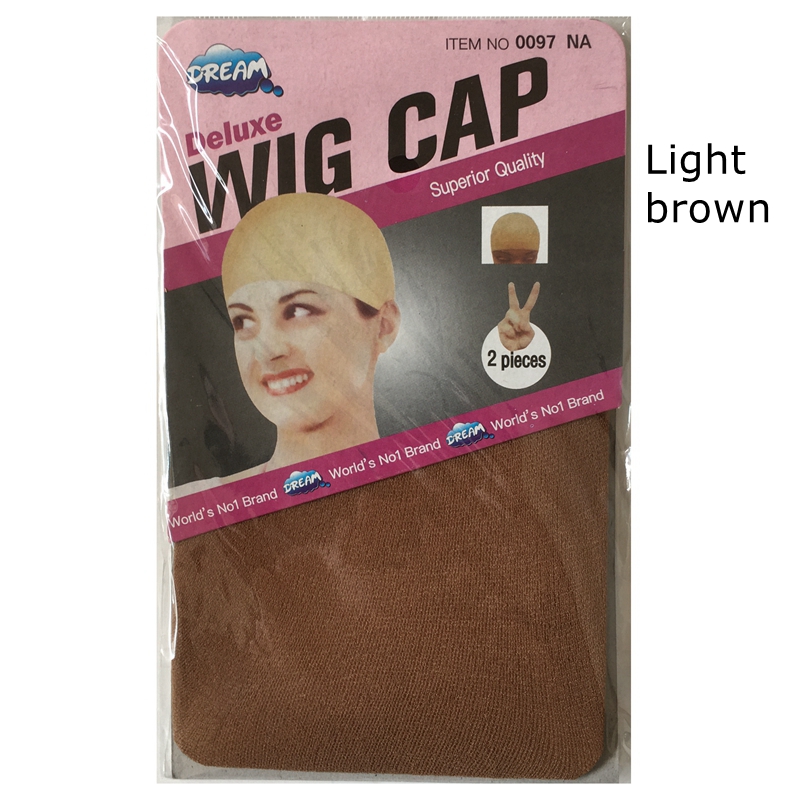 10 Stuks Bruin Pruik Cap Haarnetje Haar Mesh Pruik Weven Cap Rekbare Elastische Haarnet 5 Kleur 2 Stuks/pak: Light brown