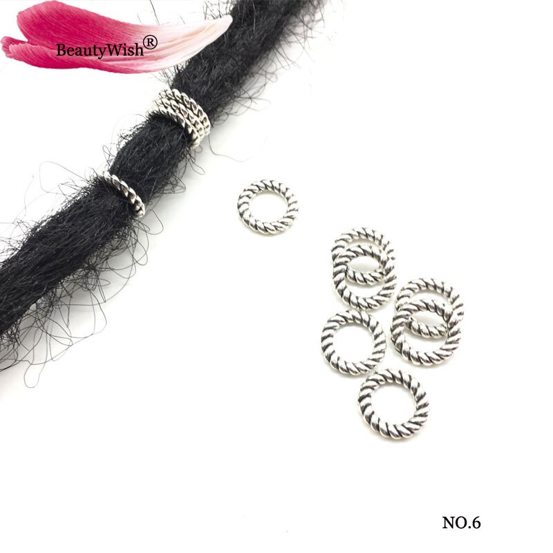 20 szt oplatania włosy Accessaries koraliki 6mm srebrny warkocz włosów Dreadlock koralik mankiet klip warkocz obręcz grono ołowiu