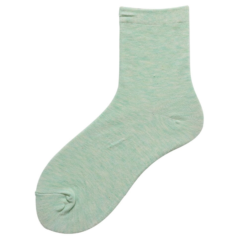 Sokker kvinder sport bomuldssokker 1 par forårssokker sunmmer yogasokker til kvinder blød solid åndbar sokker kvinde: Grøn