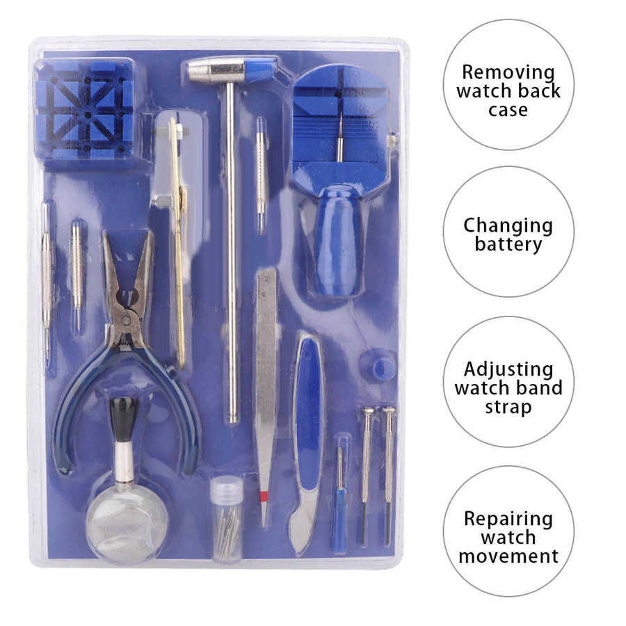 Horloge Display Voor Horloge Opslag 50 Stuks Draagbare Horloge Case Opener Horloge Riemregelaar Horloge Reparatie Tool Kit Set horloge Doos