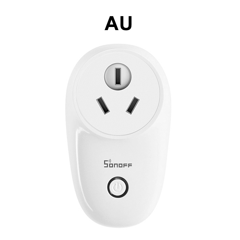 Sonoff S26 WiFi Smart Plug EU VS UK AU CN Automatisering Smart Home Afstandsbediening Socket Kit Switch Compatibel met Alexa google Thuis: AU Plug