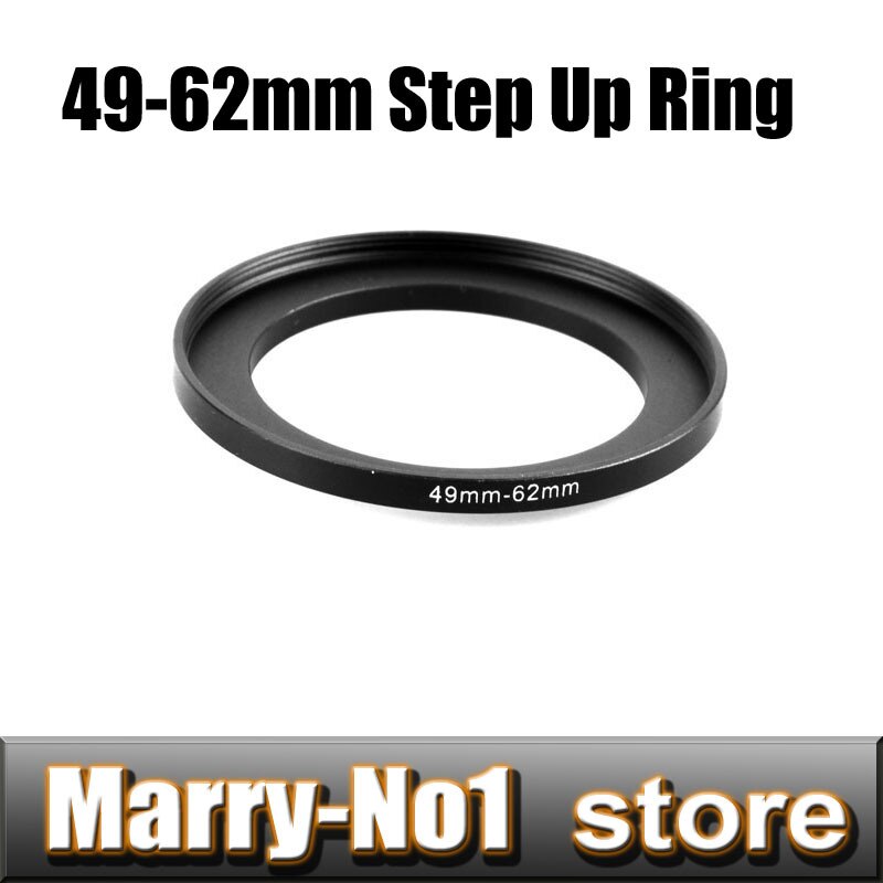 + Trcking Nummer Black Step Up Filter Ring Lens 49mm naar 62mm 49mm-62mm