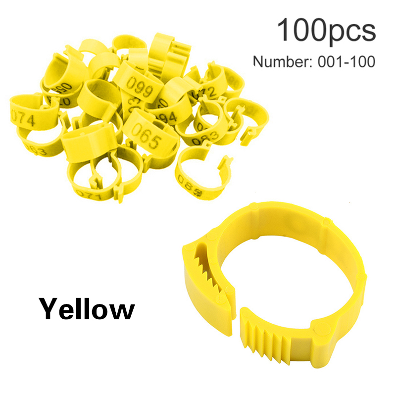 100pcs Chicken feet ring poultry legs without digital label buckle plastic duck and goose farm equipment adjustable size: 5