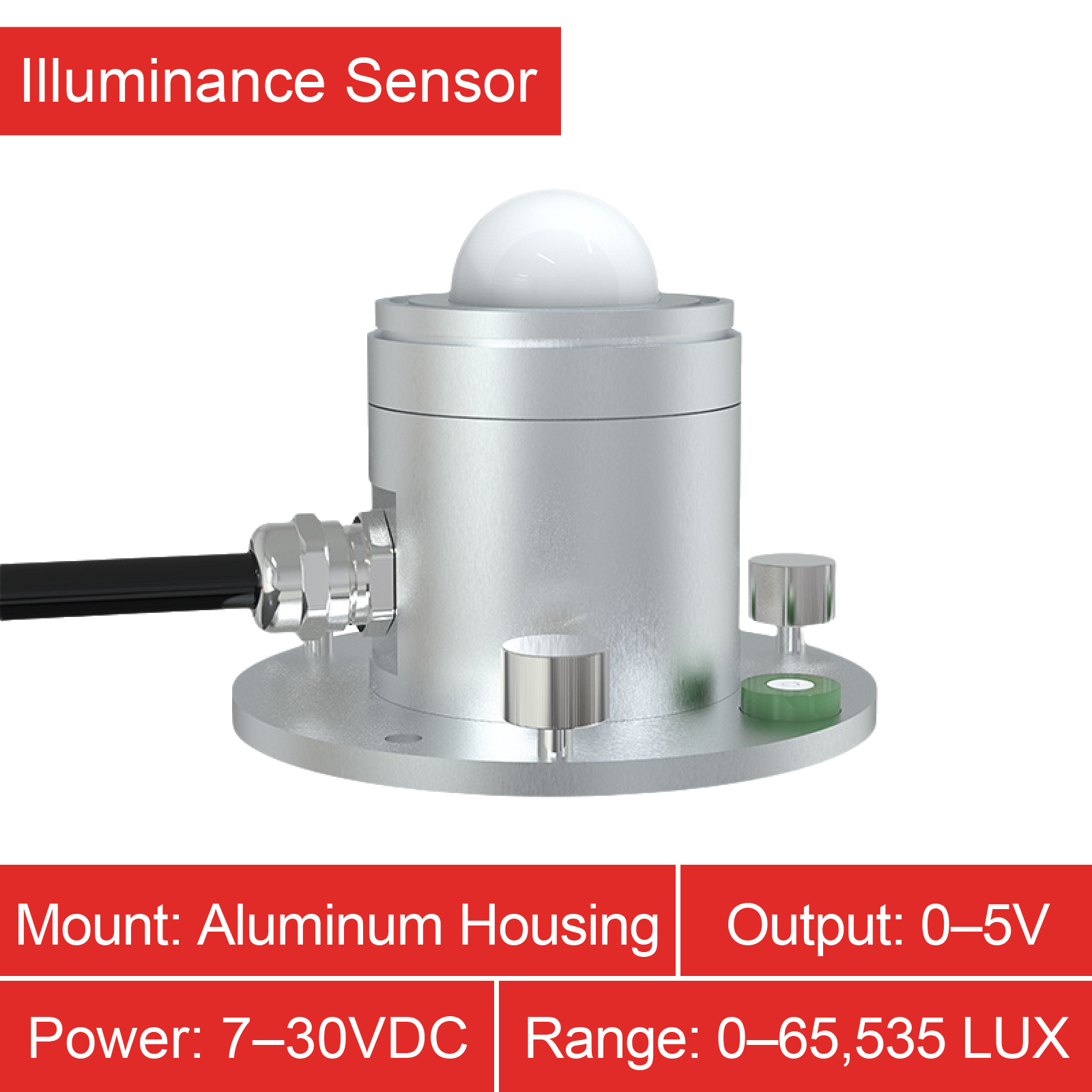 Ceiling Mounted Ambient Light Sensor High Accuracy Lux Meter with Temperature and Humidity for Environmental Monitoring: Khaki
