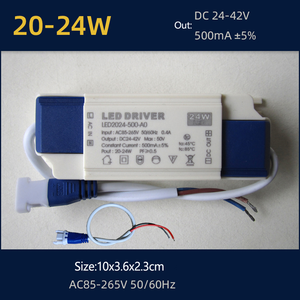 110V 220V 30W 36W 40W 50W LED Driver DC24-42V 700mA 750mA 900mA 1050mA 1200mA 1500mA Flicker Free Power Supply External Lighting: Ivory