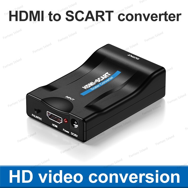 HW2906 HDMI to SCART converter 1080p HD video adapter HDMI to SCART kvm