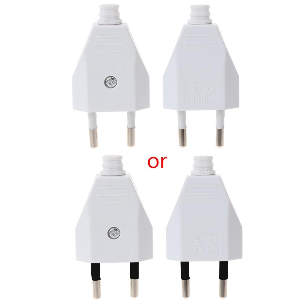 2 stk tysk type europæisk 2- bens stik netværkskabler 2.5a 220v elektrisk kontakt