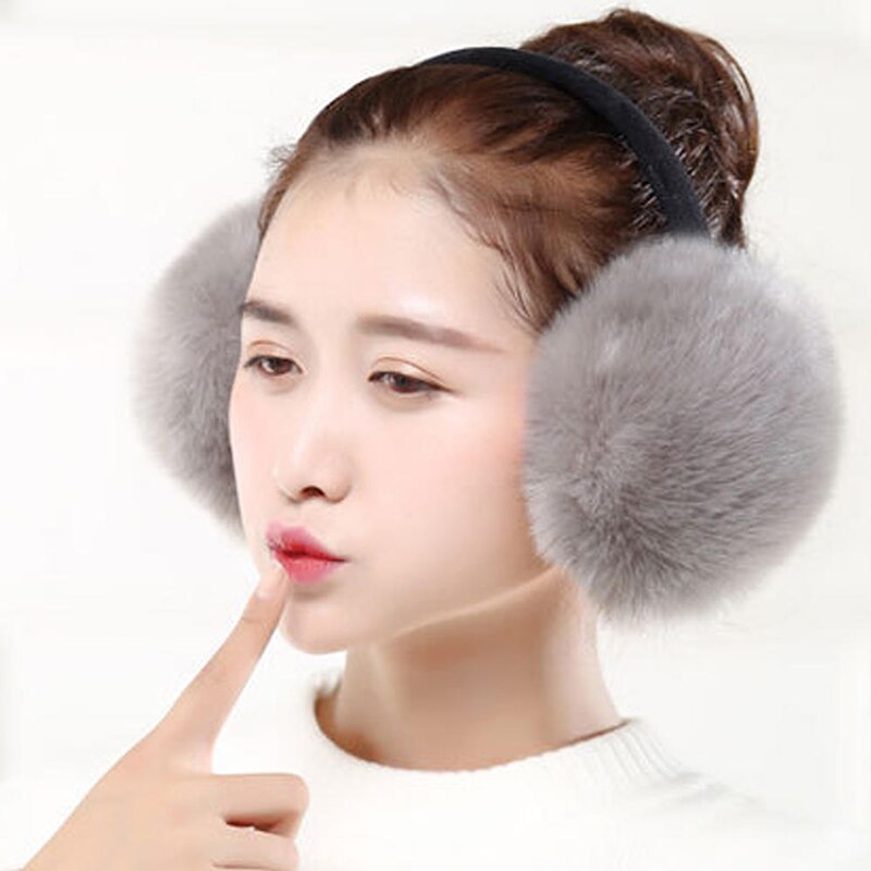 Warm Fur Earmuffs Adult Children Winter Women Men Lovers Ear Muffs Warmer Earflap Headband Fur Round Unisex Earmuffs