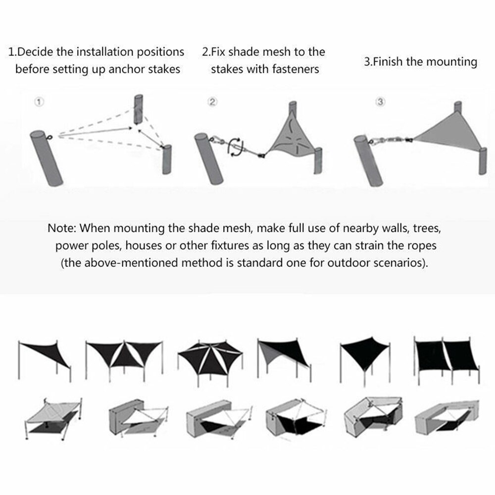 24Pcs/Set Sun Shade Sail Stainless Steel Hardware Installation Kit Turnbuckle Pad Eye Snap Hook Accessories