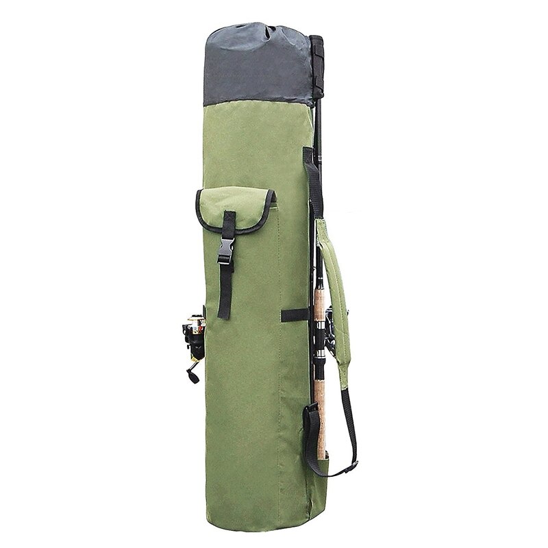 Fishing Bags Portable Multifunction Nylon Fishing Rod Storage Case Canvas Reel Organizer Travel Carry Pole Tools Bag: Default Title