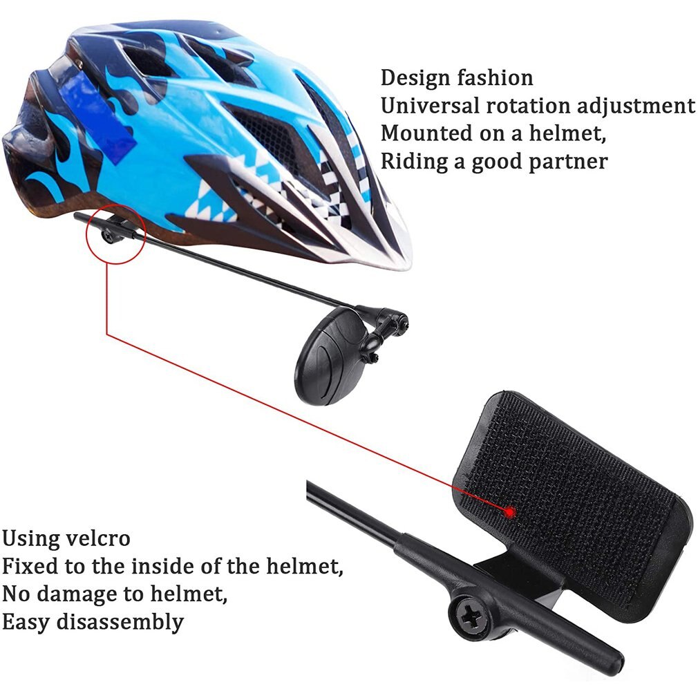 Fahrrad Helm Spiegel Leichte 360 Grad Fahrrad Helm Montiert Rückspiegel Fahrrad Radfahren Helm Spiegel 2 Pack