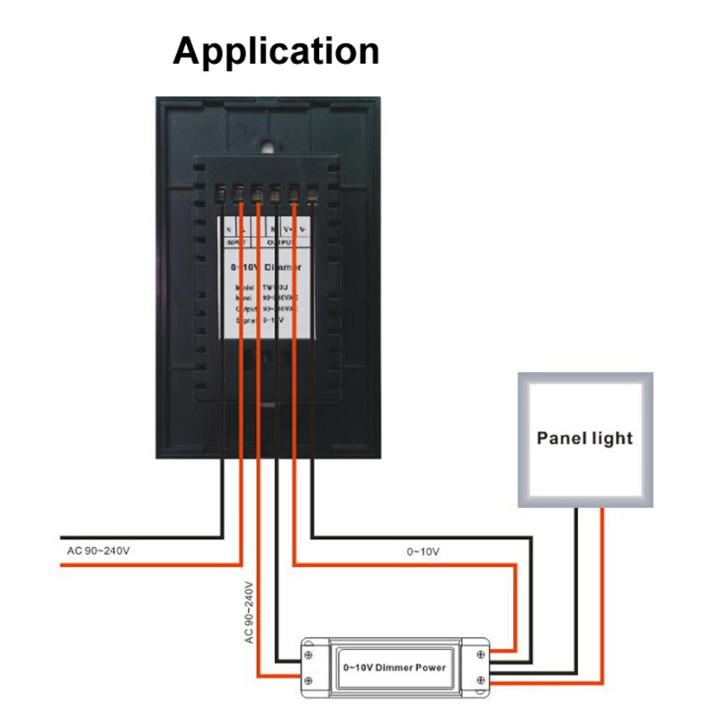 US Standard AC 110V 220V Led Dimmer Touch Switch Control 220 V Led Lamps Output 0-10v Led Dimmer Wall 220v Mounted