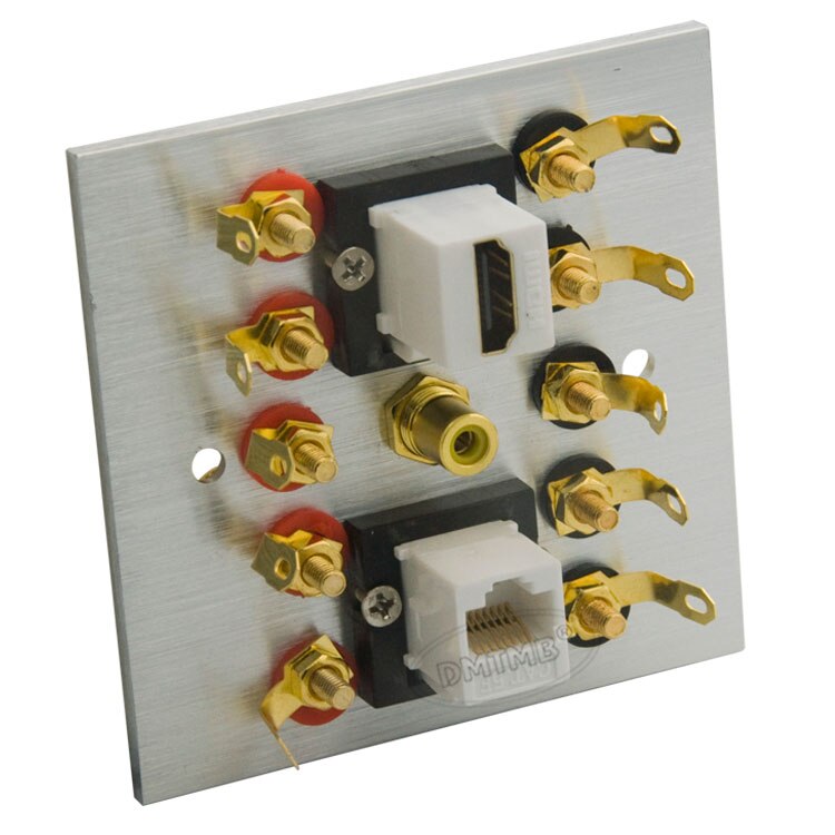 Aluminum 5.1 with HDMI and RJ45 speaker banana sound box wall plate