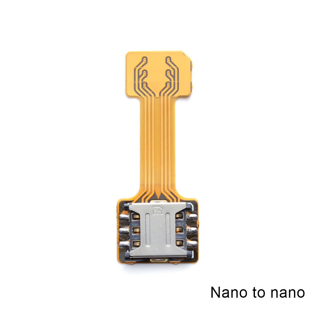 Card Extender Dual SIM Adapter Extension Cable Slot Durable For Mobile Phone Android KQS8: nano to nano