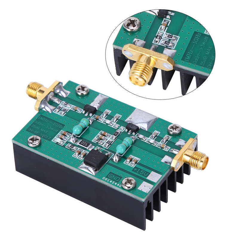 RF Amplifier Signal Module Electrical Accessory for HF FM VHF UHF 3W 1MHz-1000MHz Wide Bandwidth Power Meter