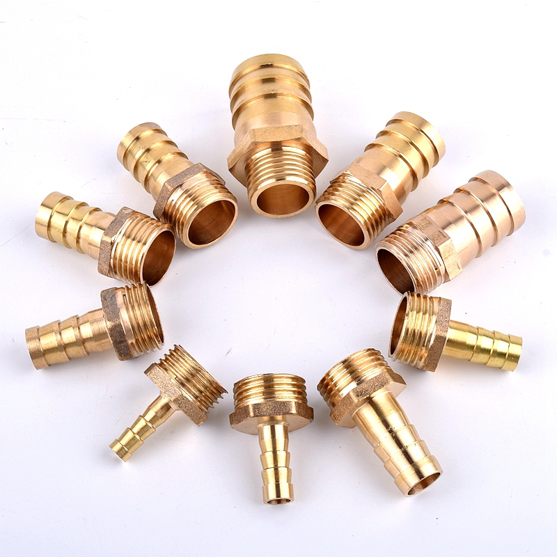 1/2” Male Thread To 6~25mm Brass Pipe Fittings Hose Connector, Garden Watering Irrigation Pagoda Joint Copper Coupler Adapter