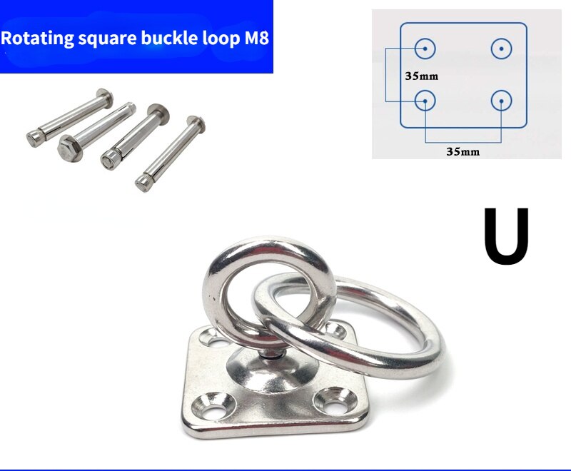 304 stainless steel ceiling hook pad eye plate u-shaped hooks stainless steel ceiling hooks: U