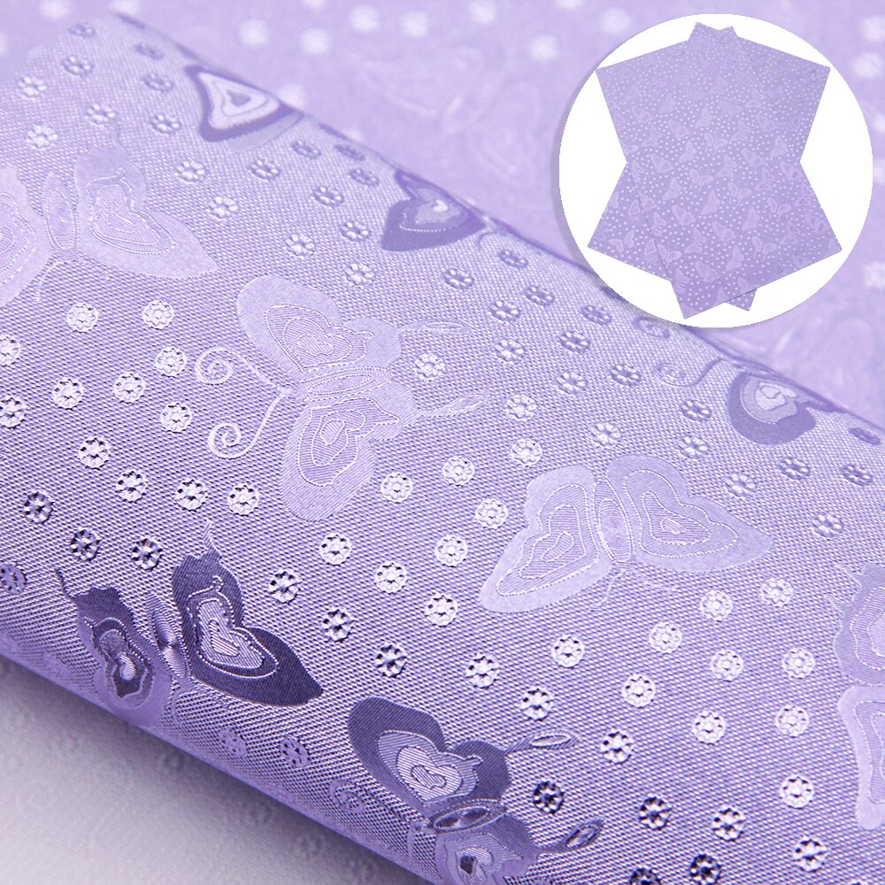 Bump Textured Faux Leather Sheets Butterfly Solid Color Synthetic Leather Fabric Roll 30x140cm for DIY Earrings Hair Bows Crafts: 6purple