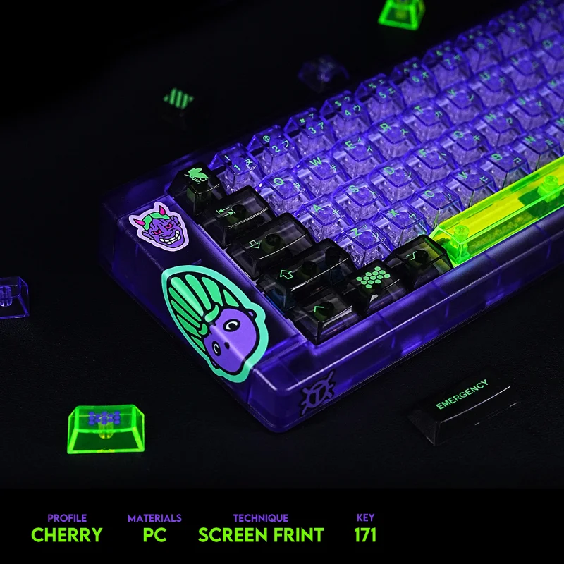 Mecha Keycap EVA NO.1 Keycap PC Full Penetration F... – Grandado