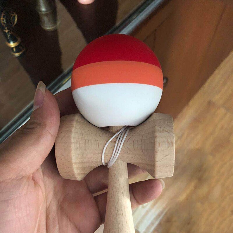 18CM Kendama Wooden Toy Kendama Colorblock Skillful Juggling Ball Education Traditional Game Toy For Children Adult