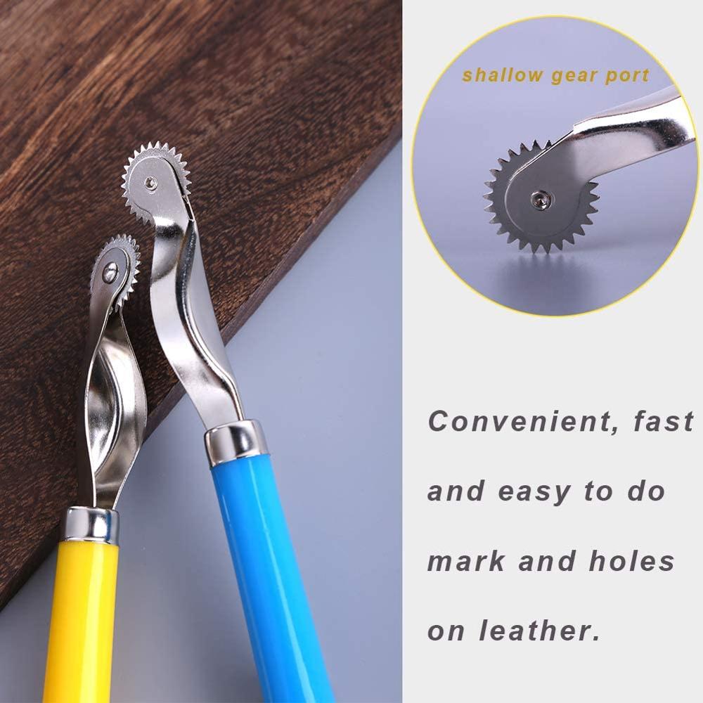 LMDZ Tracer Tracing Wheel Ruler Leather Sewing Tools Serrate Edge Pattern Tailor Stitch Marker Kit Stitch Marker Sewing Tool Kit