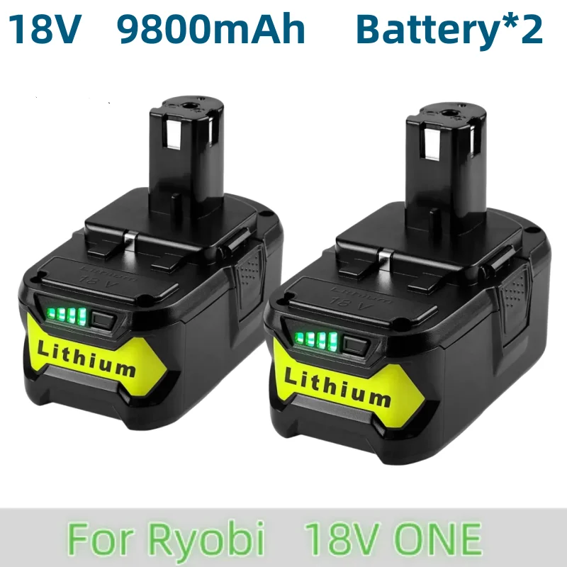 9.8Ah 12.8AH na akumulator RYOBI P108 18 V One +Plus 18 V akumulatory litowo-jonowe P104 P107 RB18L50 RB18L20 P108: SZARY