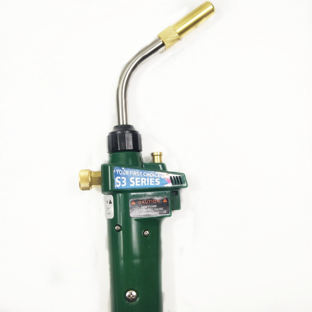 Mapp Gas Brazing Torch with Self Ignition Trigger suit 14.1-16oz MAPP Propane Cylinder CGA600(1"-20UNEF) Brazing Torch Burner